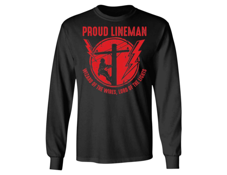 Lineman Tshirt Wizard of the Wires Lord of the Lights